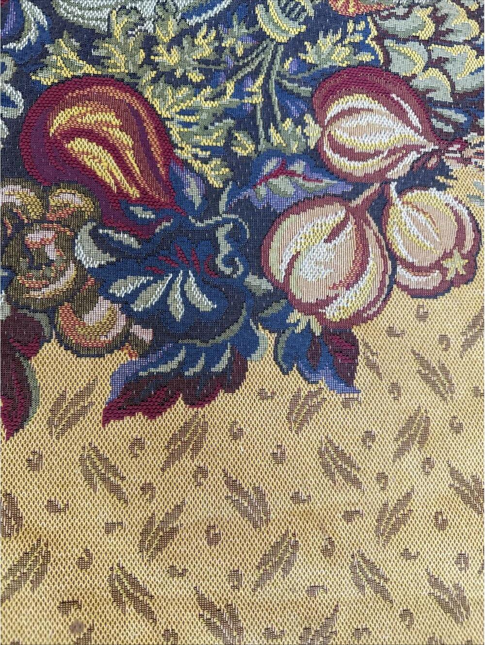 VTG Goblys Tapestry Made in France Harvest Fall Vegetables 56” Square Pumpkins - Picture 4 of 15